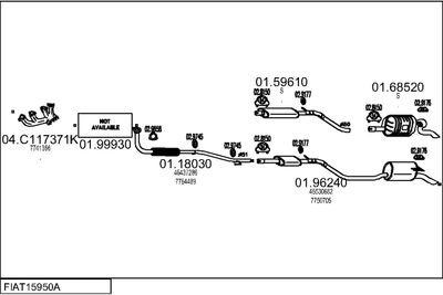SISTEM DE ESAPAMENT MTS FIAT15950A008910