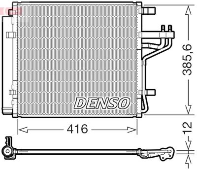 Конденсатор, кондиционер DENSO DCN43012 для KIA PICANTO
