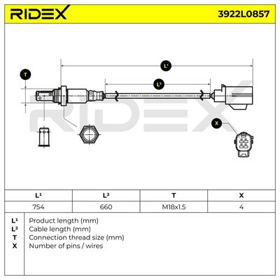 ламбда-сонда RIDEX 3922L0857