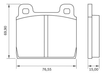 Комплект тормозных колодок, дисковый тормоз BOSCH 0 986 BB0 022 для ALFA ROMEO 2300