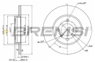 BREMSI CD6062S Тормозные диски  для BMW 3 (E30) 316