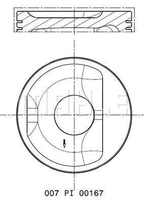 Поршень MAHLE 007 PI 00167 002 для FIAT 500