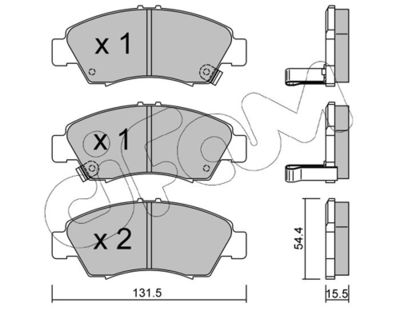Brake Pad Set, disc brake 822-138-0