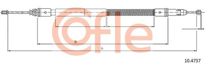 Тросик, cтояночный тормоз COFLE 92.10.4737 для PEUGEOT EXPERT