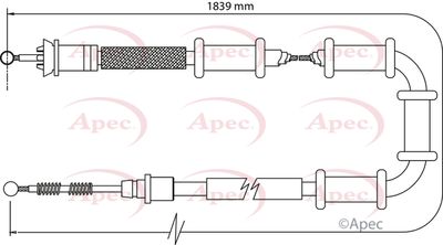 Cable Pull, parking brake APEC CAB1103