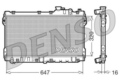 Радиатор, охлаждение двигателя DENSO DRM44015 для MAZDA MX-5