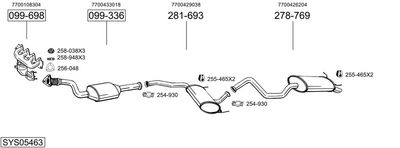 SISTEM DE ESAPAMENT BOSAL SYS05463