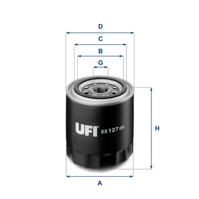 Масляный фильтр UFI 23.127.00 для FIAT ELBA