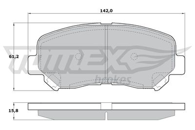Комплект тормозных колодок, дисковый тормоз TOMEX Brakes TX 17-25 для MAZDA CX-5