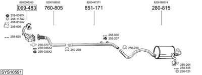 Układ wydechowy BOSAL SYS10591