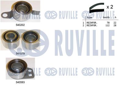 RUVILLE 550159 Комплект ГРМ  для ROVER 600 (Ровер 600)