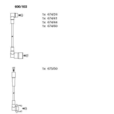 Комплект проводов зажигания BREMI 600/103 для VOLVO 440