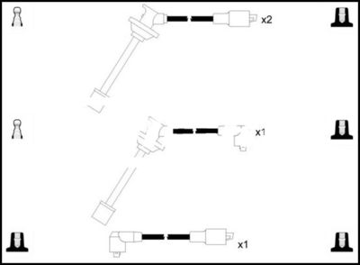 Комплект проводов зажигания LEMARK HOES1180 для DAIHATSU CHARADE