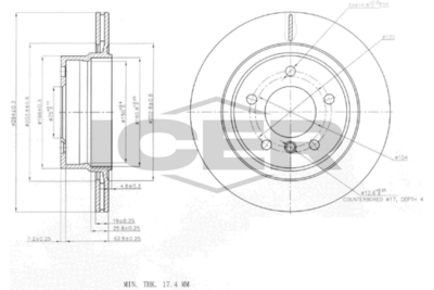 спирачен диск ICER 78BD6087-2