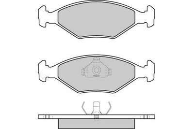 Комплект тормозных колодок, дисковый тормоз E.T.F. 12-0343-1 для FIAT DUNA