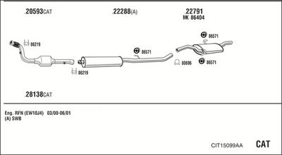 SISTEM DE ESAPAMENT WALKER CIT15099AA
