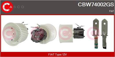 Вентилятор салона CASCO CBW74002GS для FIAT ALBEA