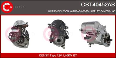 Стартер CASCO CST40452AS для HARLEY-DAVIDSON DYNA