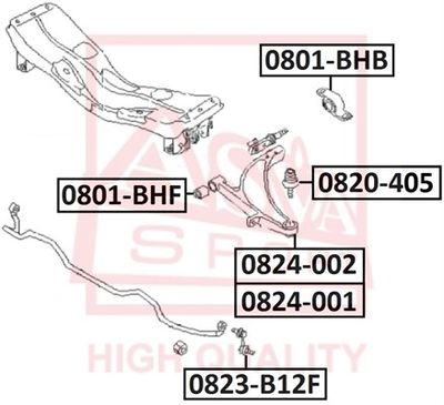 ASVA 0820-405 Шаровая опора  для SUBARU IMPREZA (Субару Импреза)