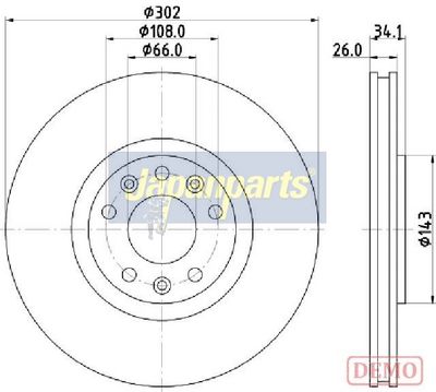 спирачен диск JAPANPARTS DI-0635C