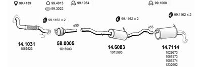 SISTEM DE ESAPAMENT ASSO ART3800