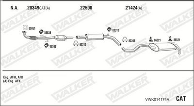 Изпускателна система WALKER VWK014174A