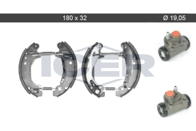 комплект спирачна челюст ICER 79KT0060 C