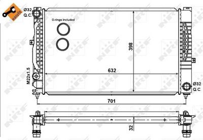 Radiator, engine cooling 539504