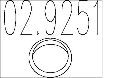 MTS 02.9251 Прокладка глушителя  для DACIA LOGAN (Дача Логан)