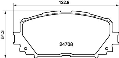 Комплект тормозных колодок, дисковый тормоз HELLA 8DB 355 028-721 для TOYOTA RACTIS
