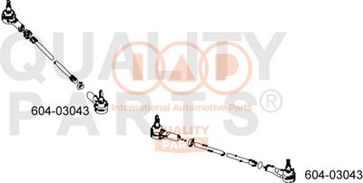 Наконечник поперечной рулевой тяги IAP QUALITY PARTS 604-03043 для PIAGGIO PORTER