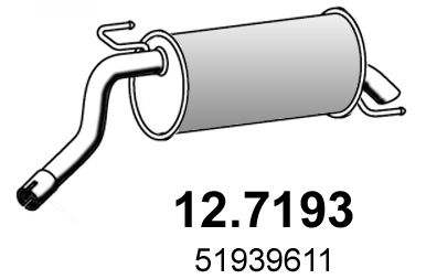 Глушитель выхлопных газов конечный ASSO 12.7193 для FIAT 500L