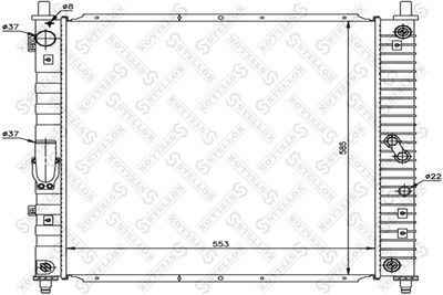 Радиатор, охлаждение двигателя STELLOX 10-25686-SX для SSANGYONG REXTON