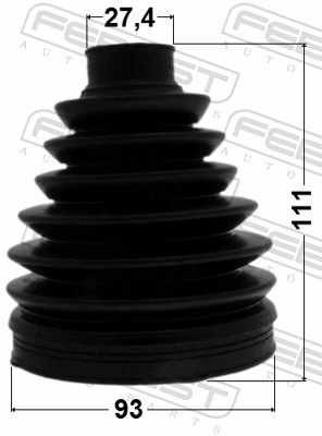 Bellow, drive shaft 0117P-GGL15