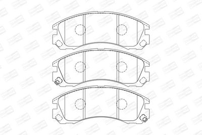 BREMSBELAGSATZ SCHEIBENBREMSE CHAMPION 572447CH 1