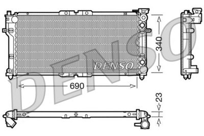 Радиатор, охлаждение двигателя DENSO DRM44004 для MAZDA XEDOS