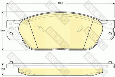 Комплект тормозных колодок, дисковый тормоз GIRLING 6114019 для LINCOLN LS