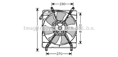Вентилятор, охлаждение двигателя PRASCO TO7537 для LEXUS ES