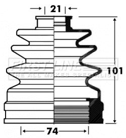 Bellow, drive shaft FIRST LINE FCB2841