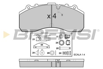 Brake pad set, disc brake