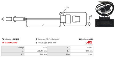 SENZOR NOX INJECTIE ADITIV AS-PL NOX9298 2
