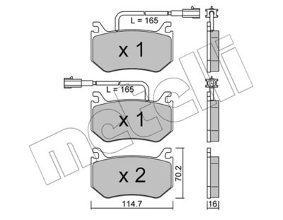 Brake Pad Set, disc brake 22-1102-0