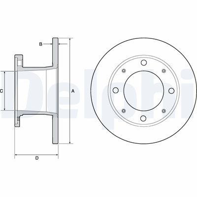 Tarcza hamulcowa DELPHI BG2042
