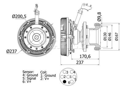 Koppling, kylarfläkt MAHLE CFC 115 000S