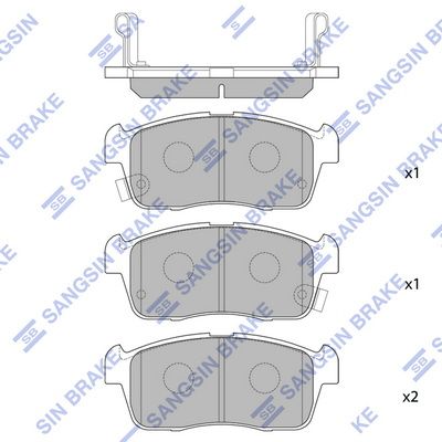 Hi-Q SP1549 Тормозные колодки и сигнализаторы  для SUZUKI CARRY (Сузуки Карр)