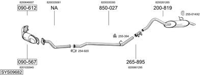 Układ wydechowy BOSAL SYS09682