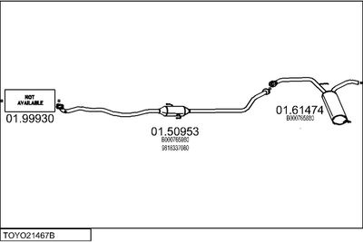 SISTEM DE ESAPAMENT MTS TOYO21467B105577