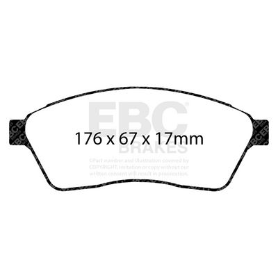комплект спирачно феродо, дискови спирачки EBC Brakes DP1859