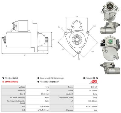 STARTER AS-PL S6063 4