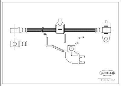 Тормозной шланг CORTECO 19032982 для FORD TRANSIT